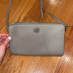 Tory Burch tan leather crossbody bag